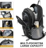 MIYCOO Lightweight Backpack for Men Women - Packable Hiking Travel Backpack - Foldable Outdoor Camping Waterproof Daypack Grey - Image 4